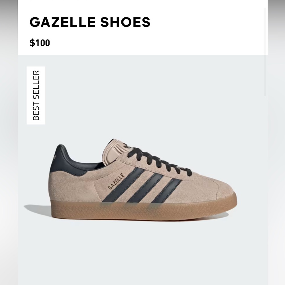 Adidas Gazelle sneakers size 7M/8W - fits 39